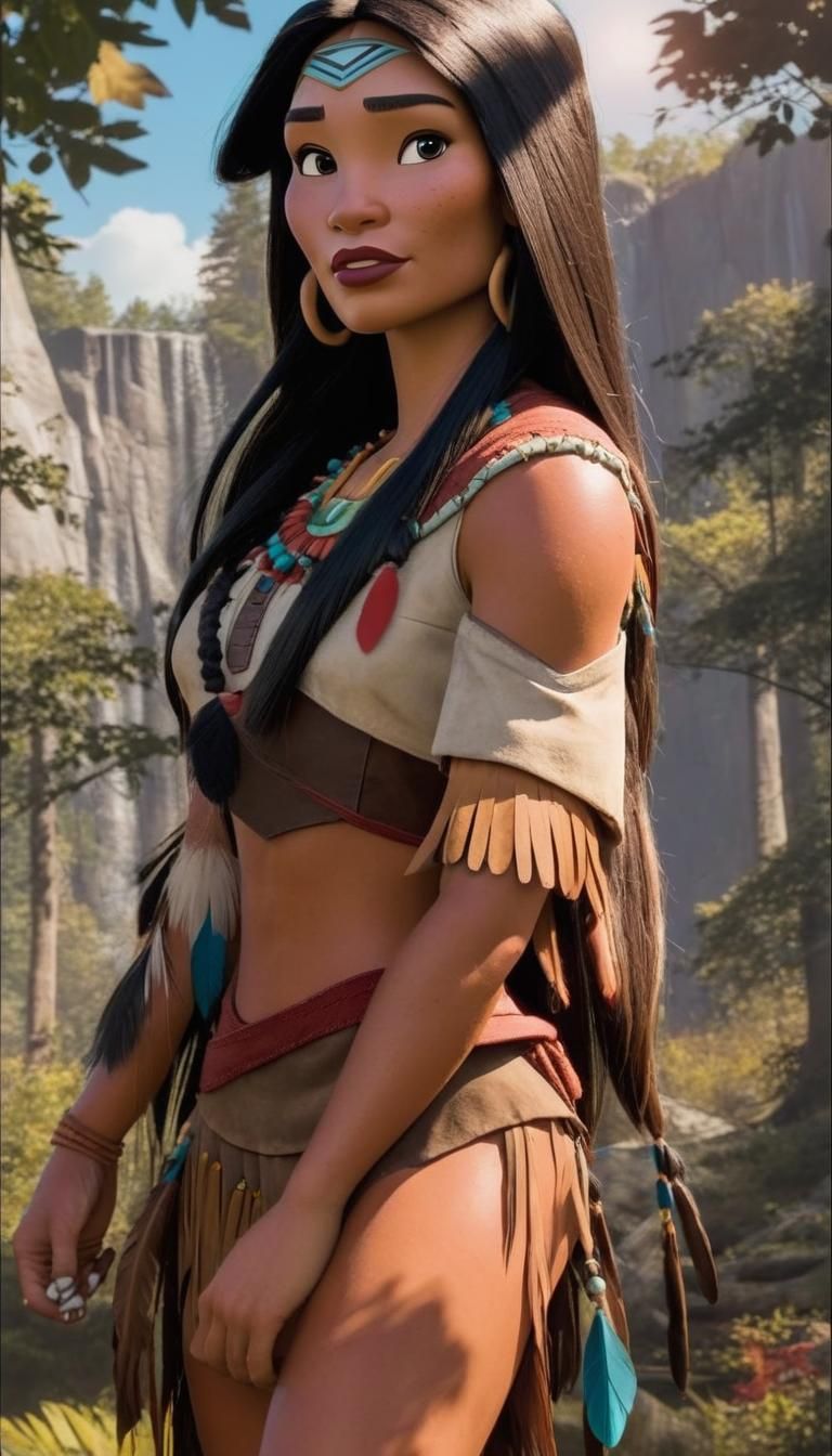 AI-Generated Portrait of Pocahontas