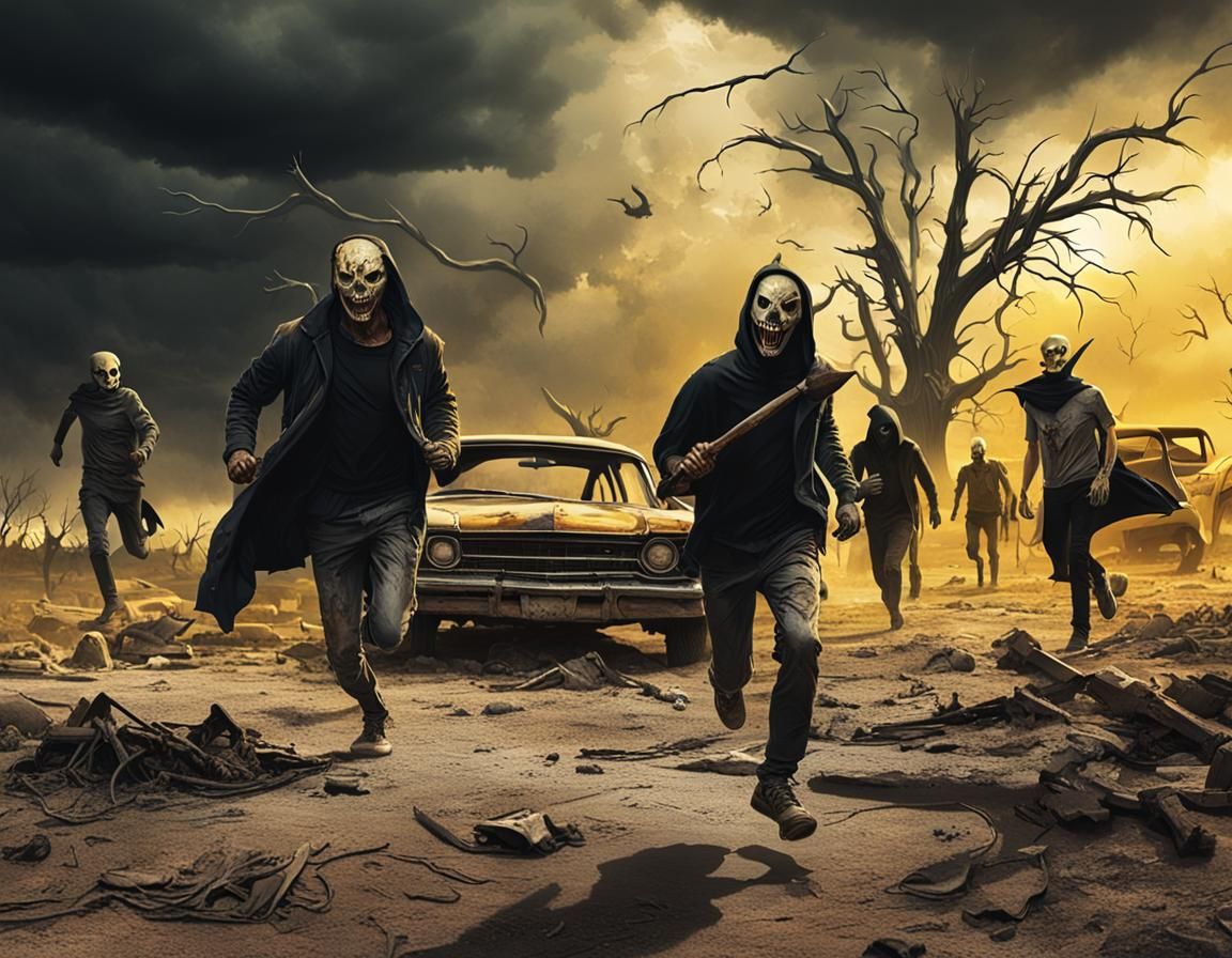 Wasteland Escape: A Dark Fantasy Concept Art