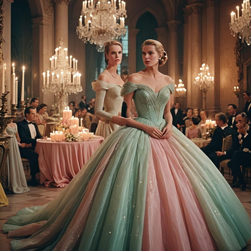 Grace Kelly as Aurora: A 1950s Film Still