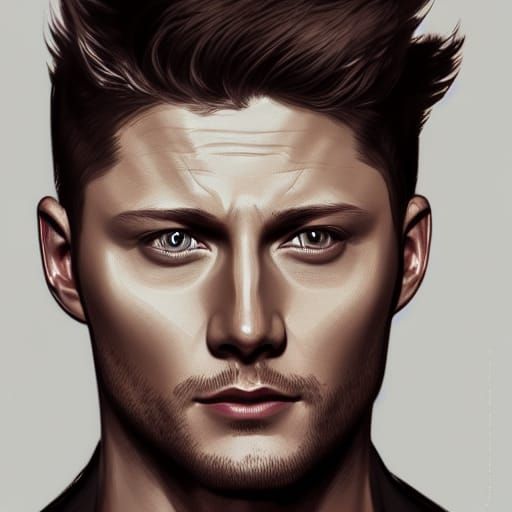 Jensen Ackles Portrait in Digital Art Style
