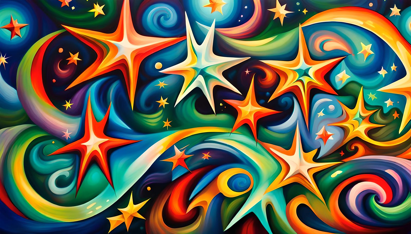 Iridescent Stars in Electro Magnetic Plasma Maelstrom as Imp...