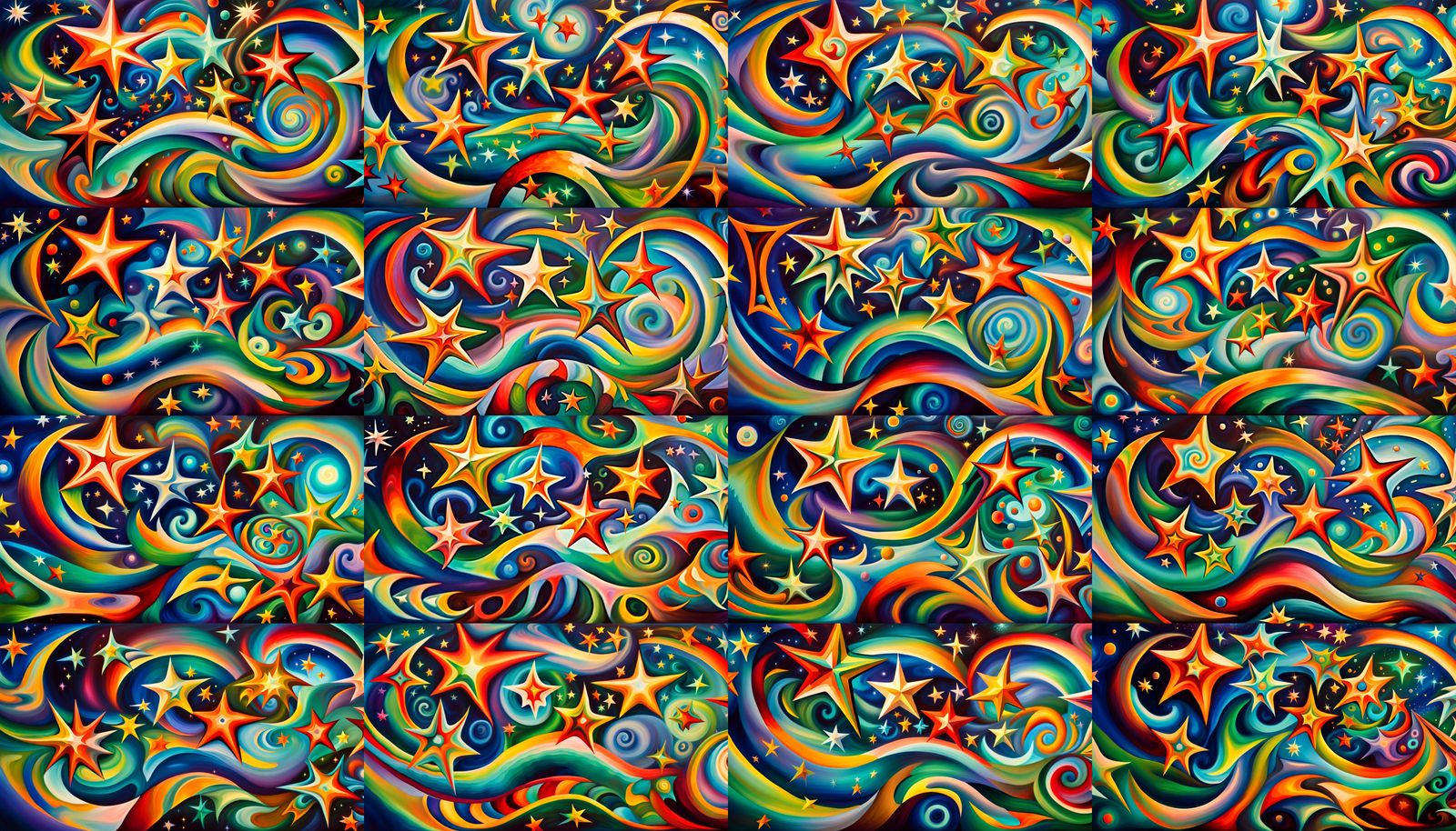 Iridescent Stars in Electromagnetic Plasma Maelstrom