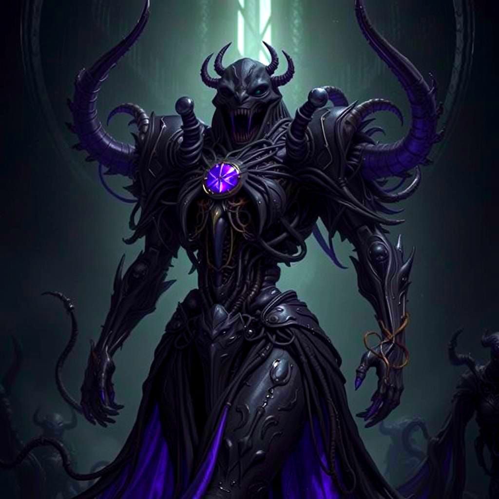 Demonic Biomechanical Cenobites in Dark Fantasy Style