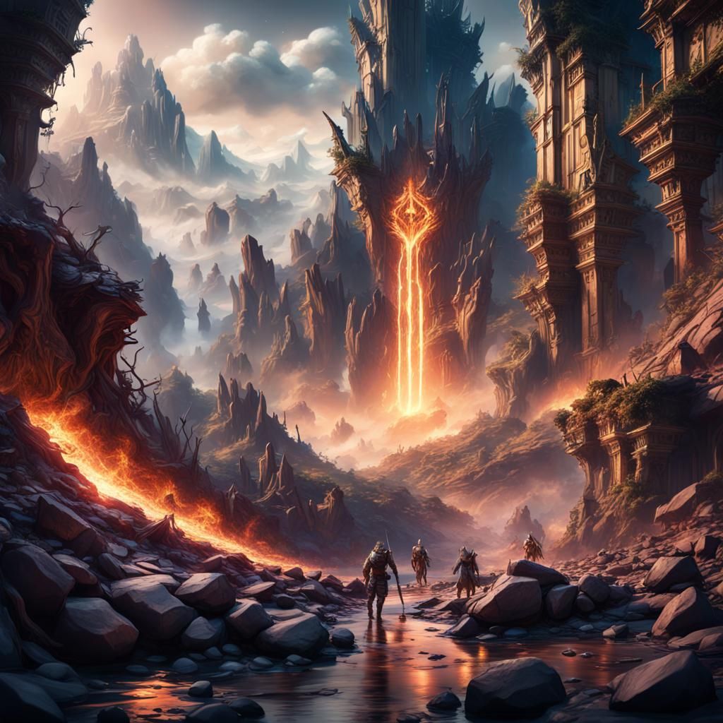 Inspirational Quote as Detailed Matte Painting