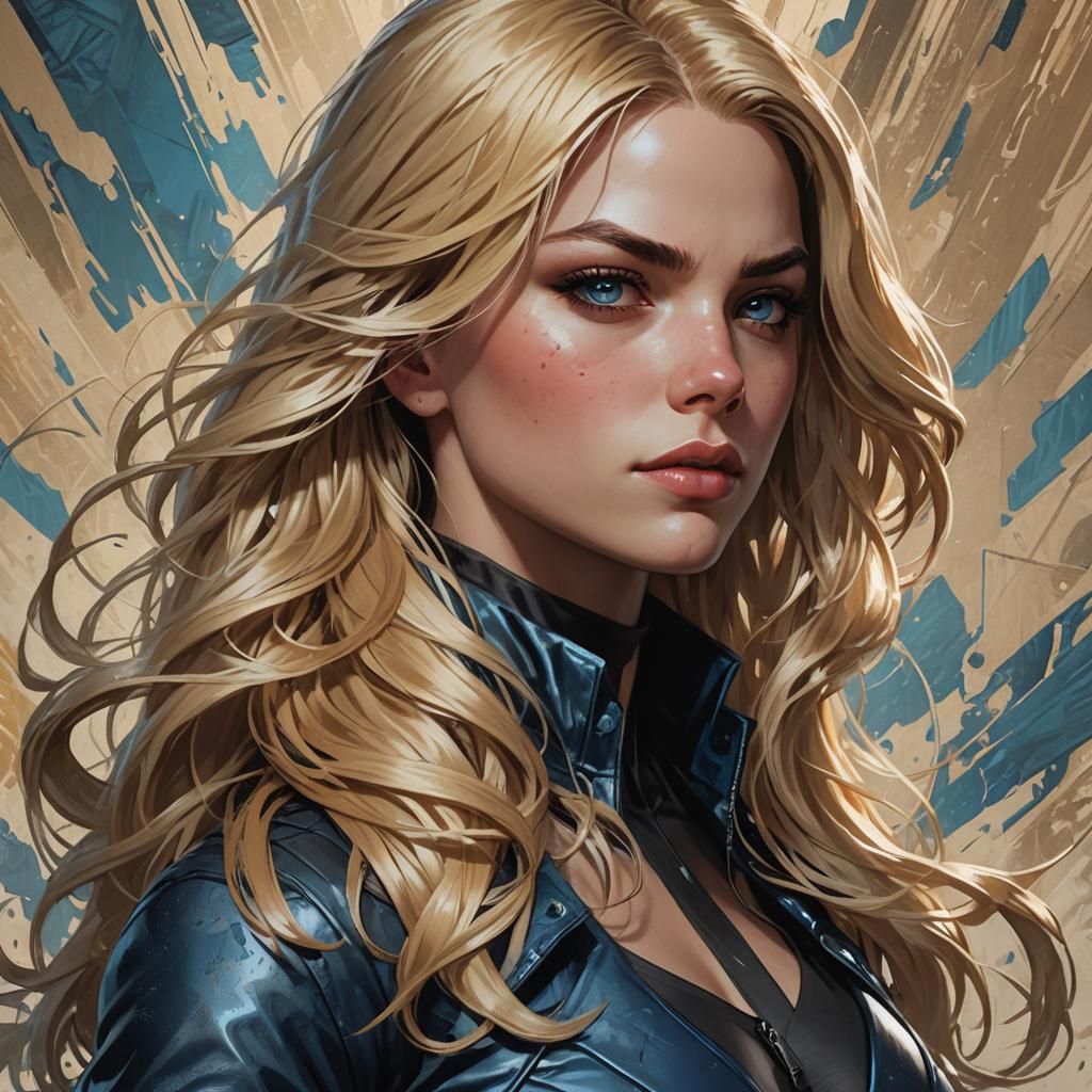 Hyperdetailed Portrait of Black Canary in 8K