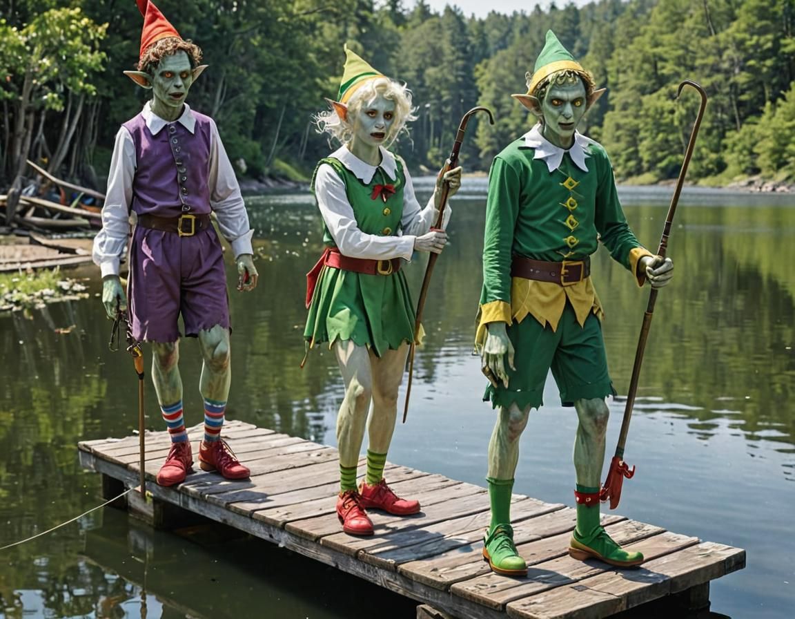 Zombies in Elf Costumes, Comic Book Art