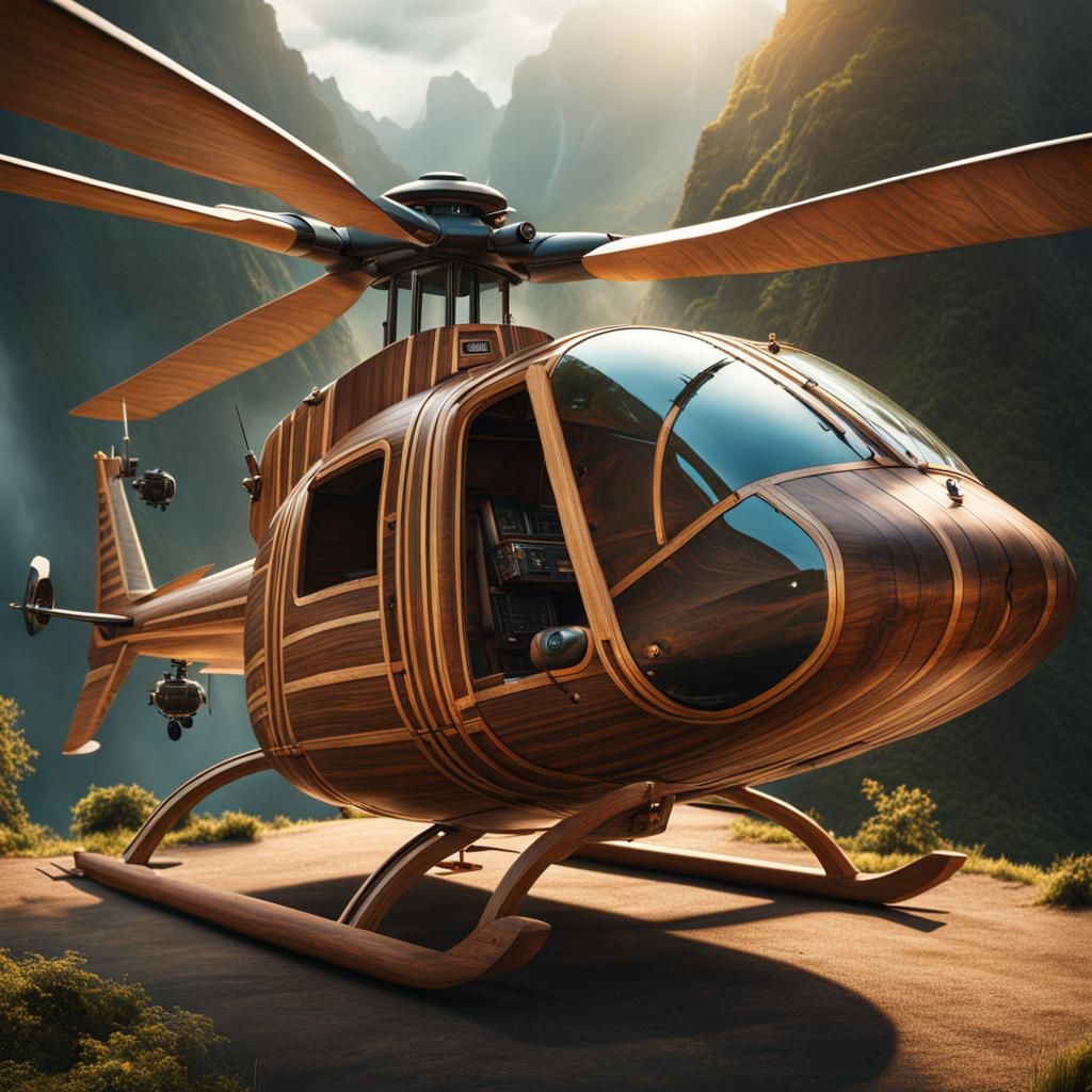 Wooden Helicopter: Epic Cinematic Digital Matte Painting