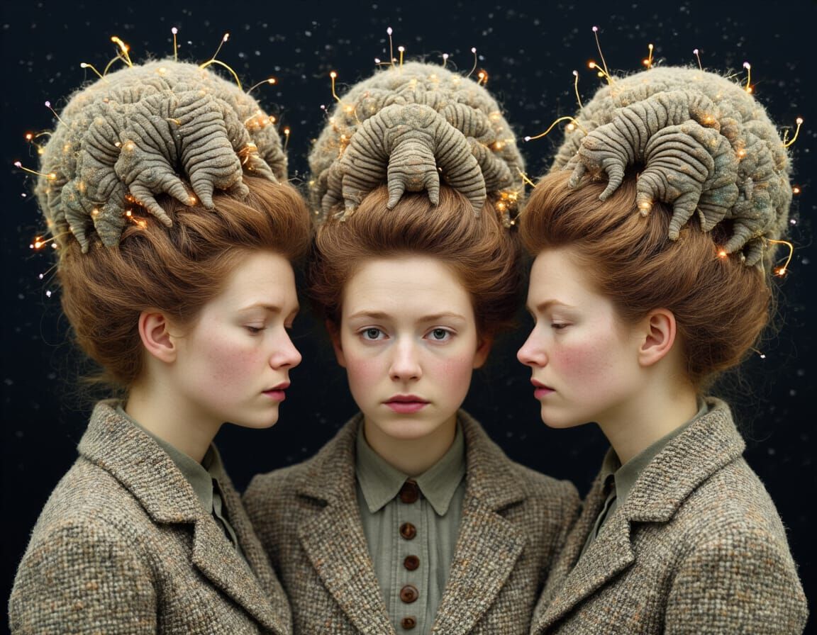 Tweed Tardigrade Up-Do Clothed in Fabric of the Universe