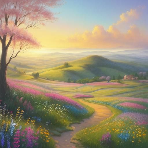 Illuminated Dreamscapes: Optimism in Watercolor