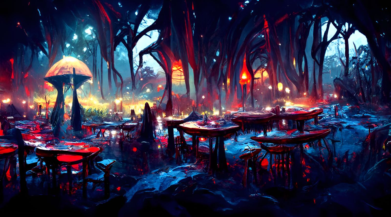 Cosmere Swamp Cafe: A Fantasy Landscape