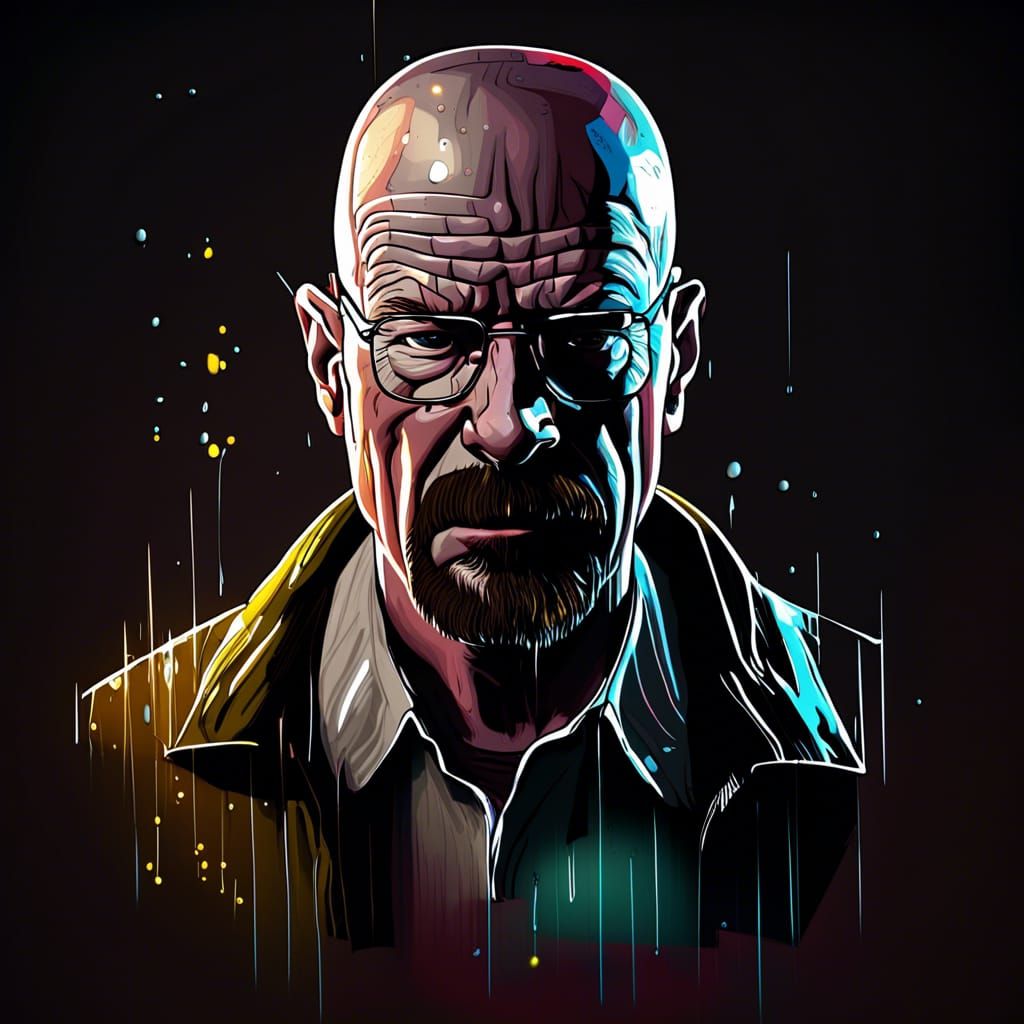 Hyperrealistic Portrait of a Crying Man in the Rain