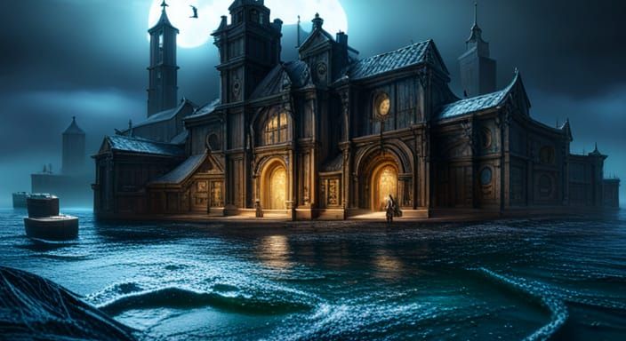 Drowning in Black Sea: Detailed Matte Painting
