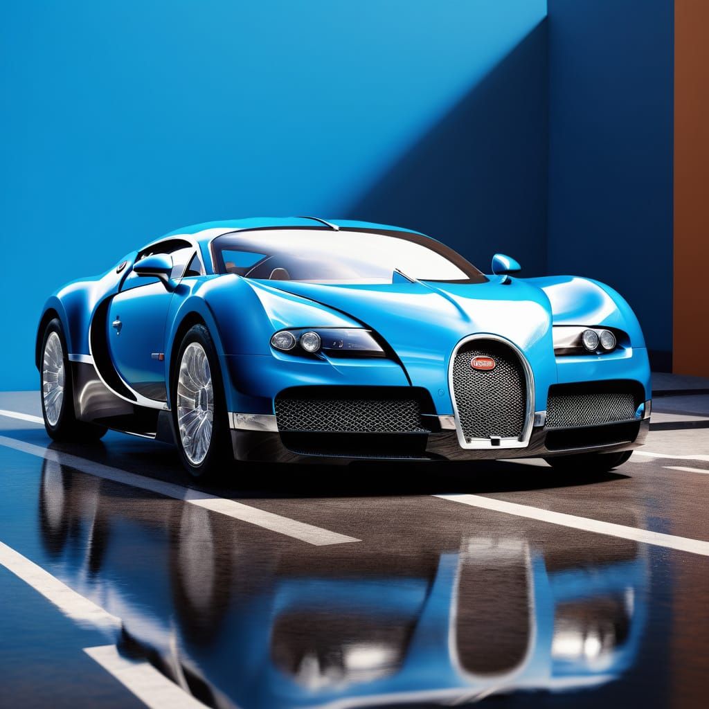 Bugatti 575c Atlantic Hyperrealistic Concept Art