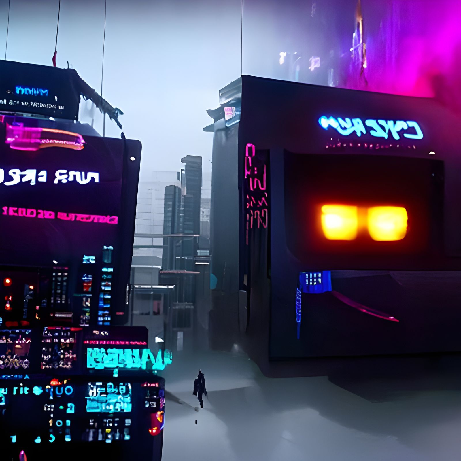 Neon Cyberpunk Dystopia Inspired by Blade Runner
