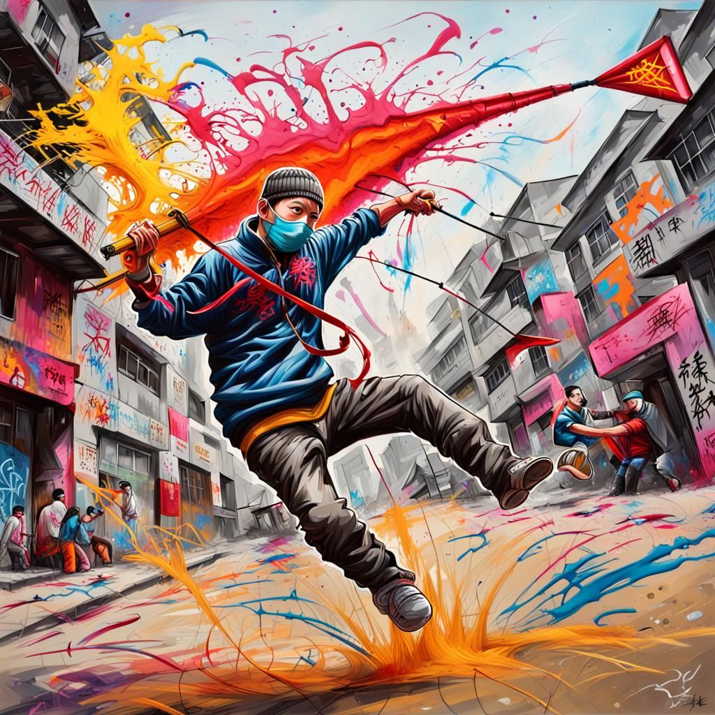 Chinese fighting kite festival