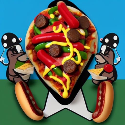 Toilet paper Hot dog pizza