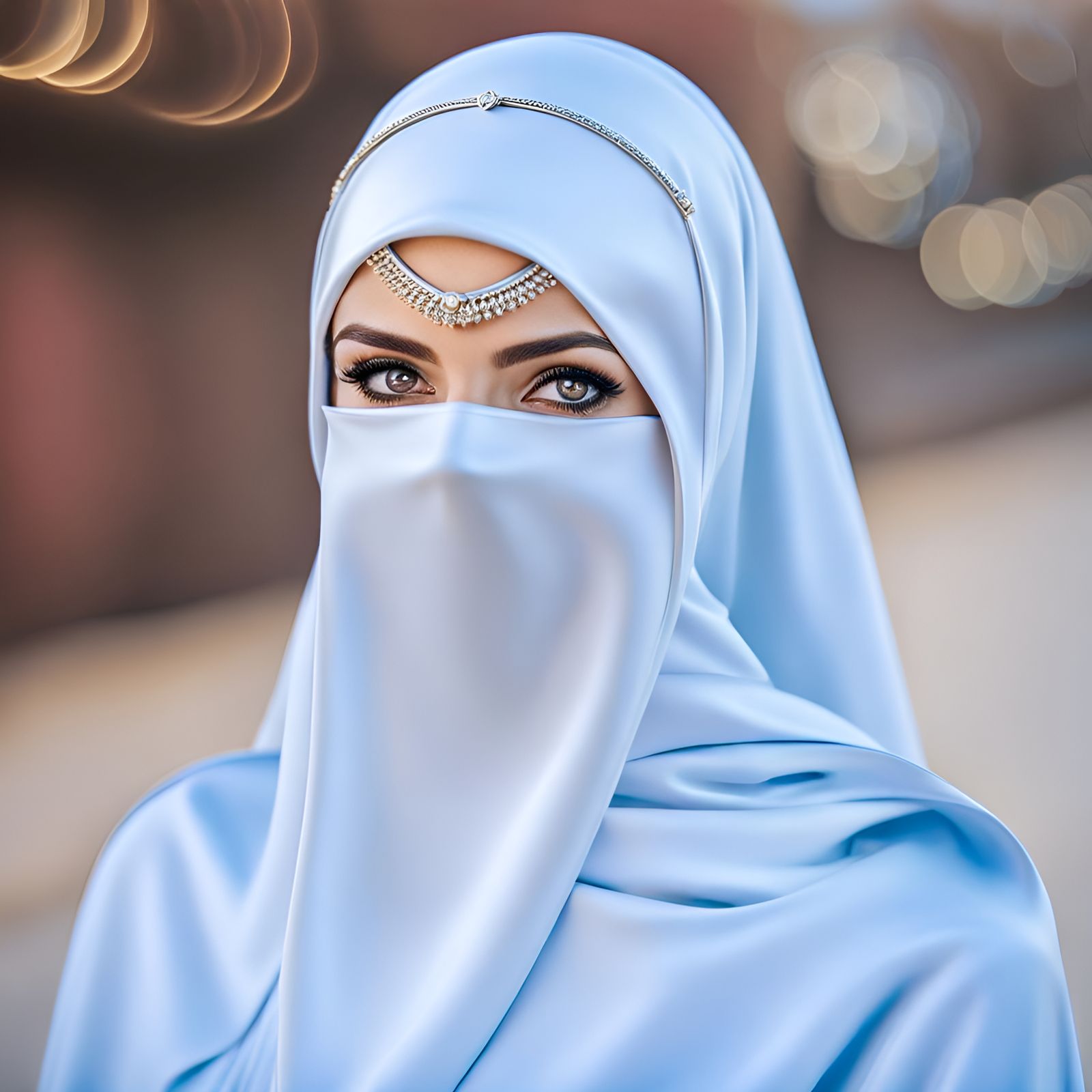 Hyperrealistic Portrait of Woman in Niqab