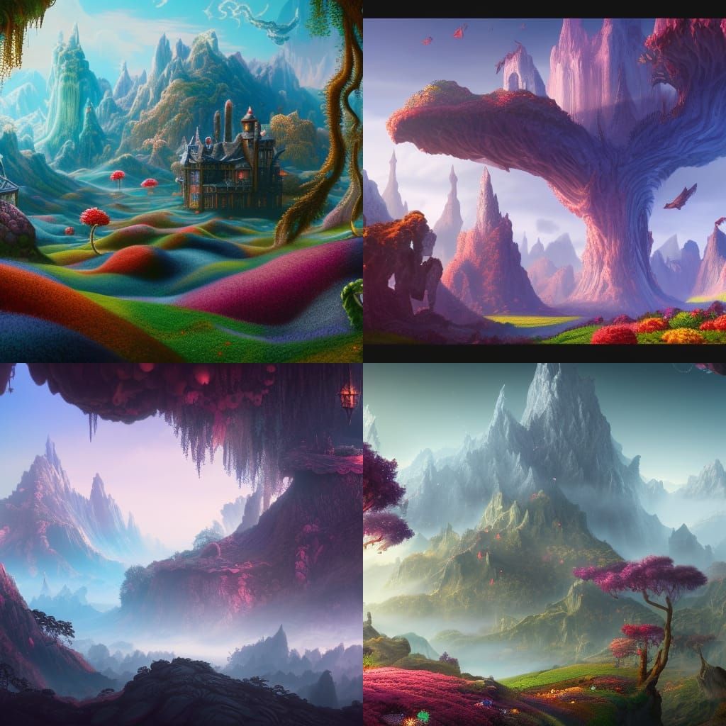 Fantastical Lands of Imagination as Digital Art