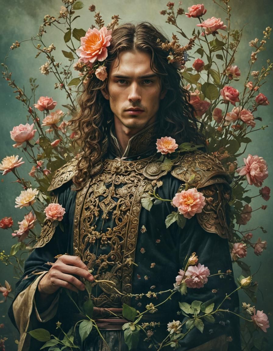 Handsome Warrior King: Photographic Collage Portrait