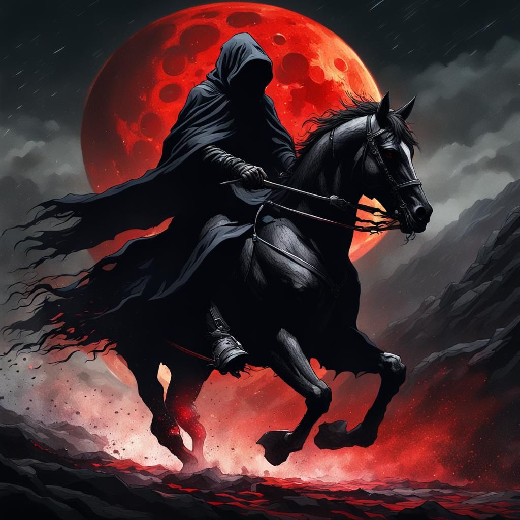 No face gowned rider