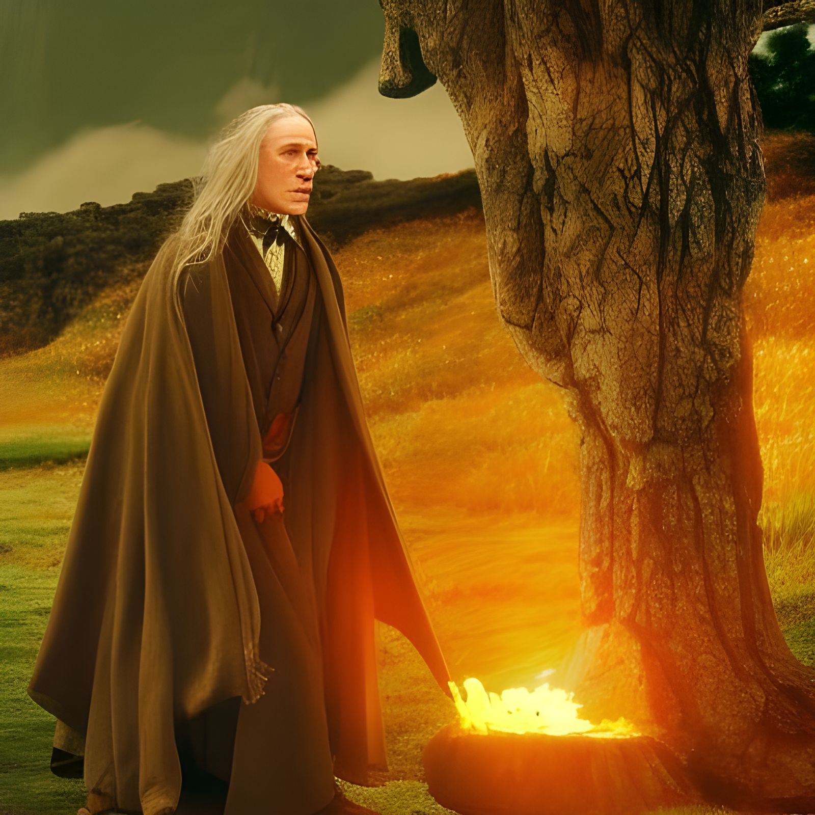 Shimmering Fantasy Landscape Inspired by Tolkien's Vision