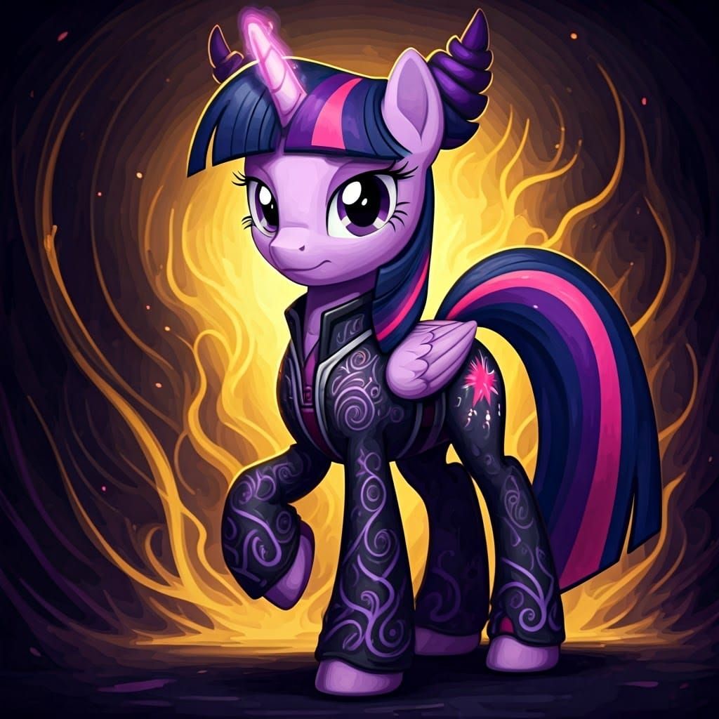 Twilight Sparkle as Juri Han in Art Nouveau Pony Form