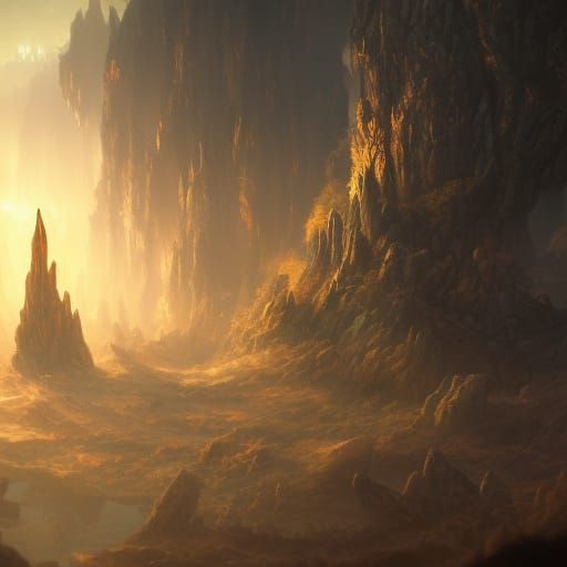 Fantastical Puppy Matte Painting in Deep Color