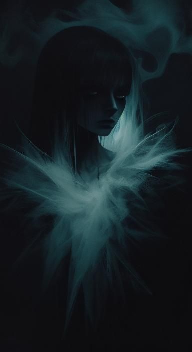 Ethereal Ghostly Figures in Abstract Expressionism Style