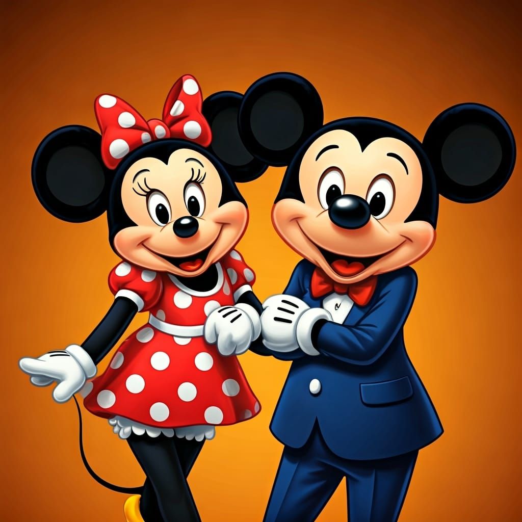 Mickey and Minnie Mouse: Classic Cartoon Icons