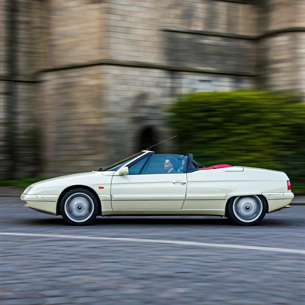 Cream Steampunk Supercar in Elegance
