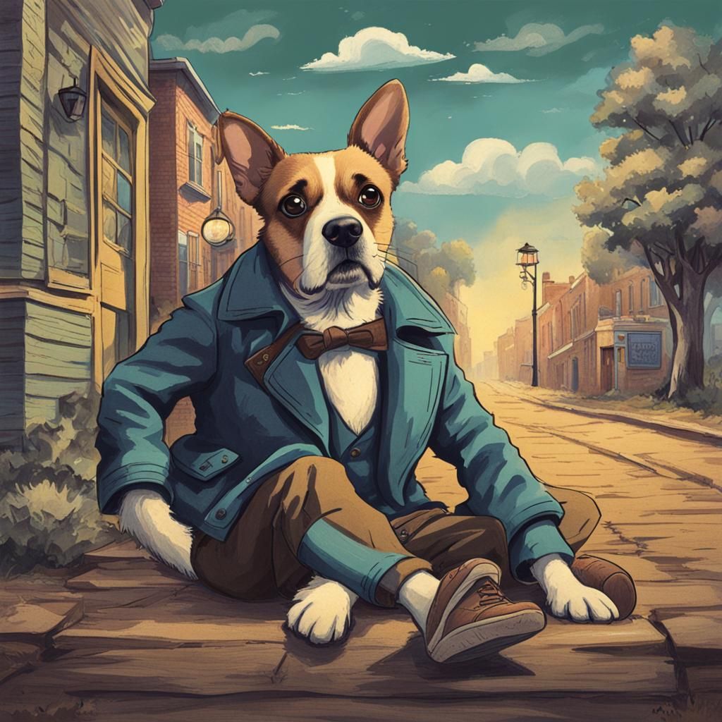 Tramp as a Dog: AI-Generated Image