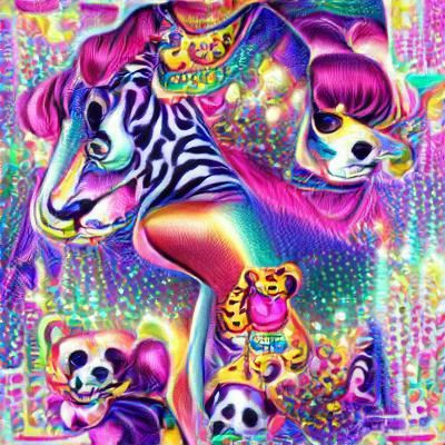 Vibrant Maximalist Art Inspired by Lisa Frank