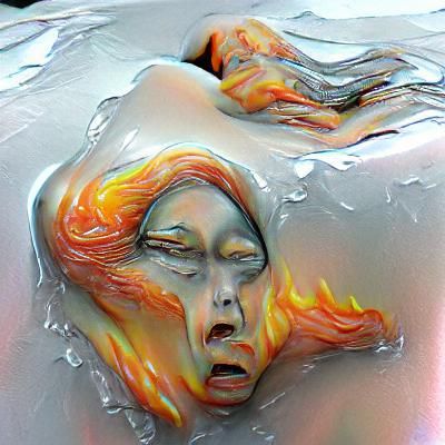 Surreal Melting Woman Image