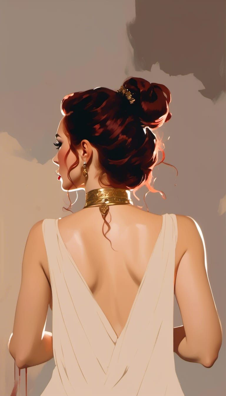 Noir Femme Fatale Portrait in 1940s Style