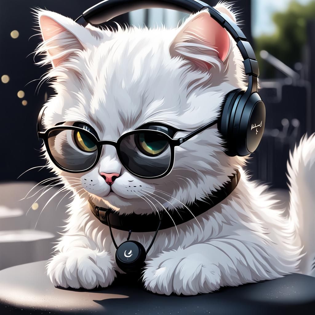 Charming Cartoon Cat in Playground