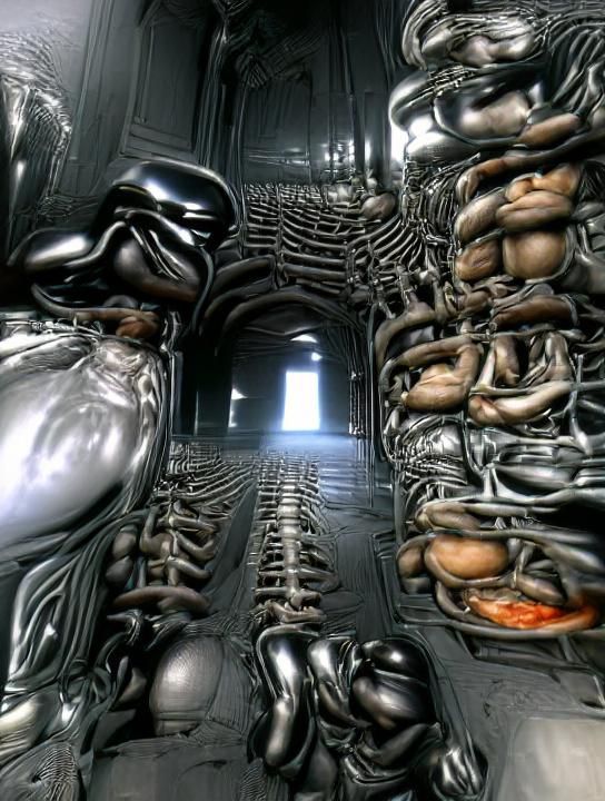 Biomechanical Character in Giger Style
