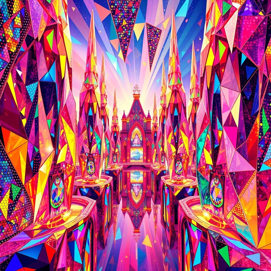 Glimmering Metropolis in Art Deco Style