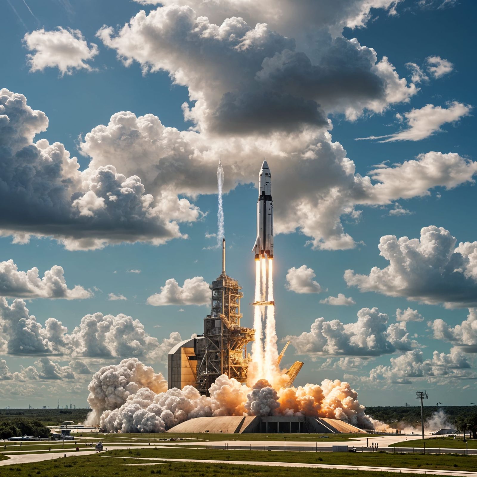 Futuristic Rocket Launch from Cape Canaveral