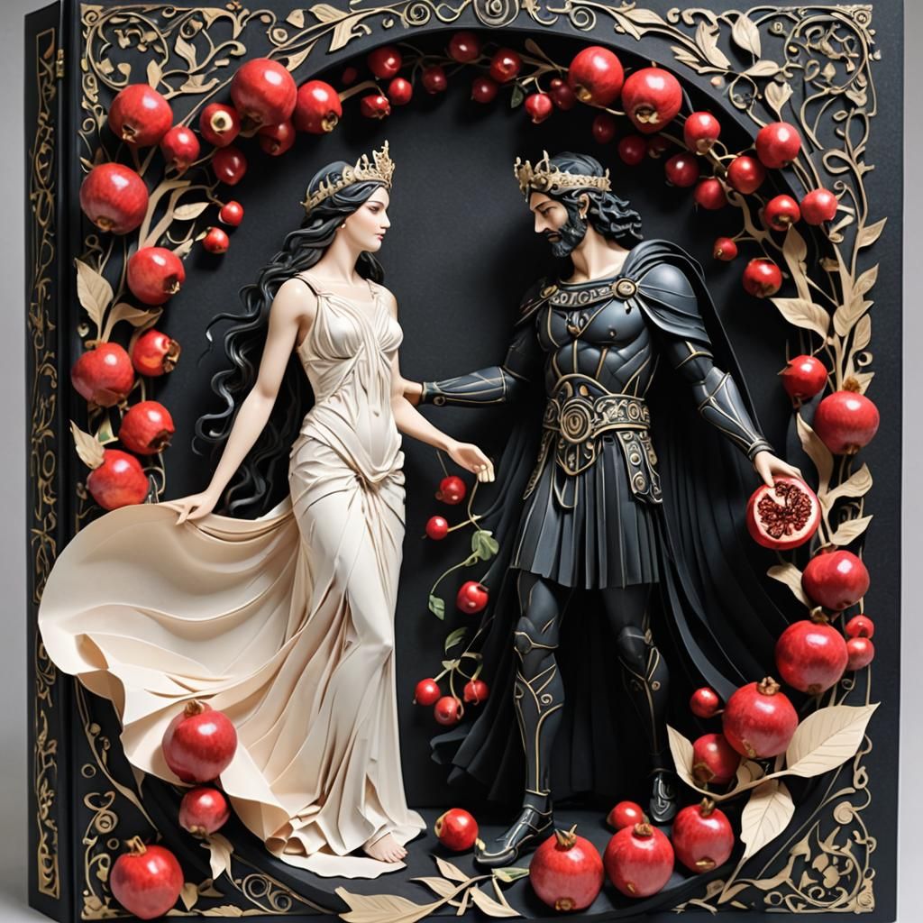 Hades and Persephone in Sophisticated Pop-Up Book
