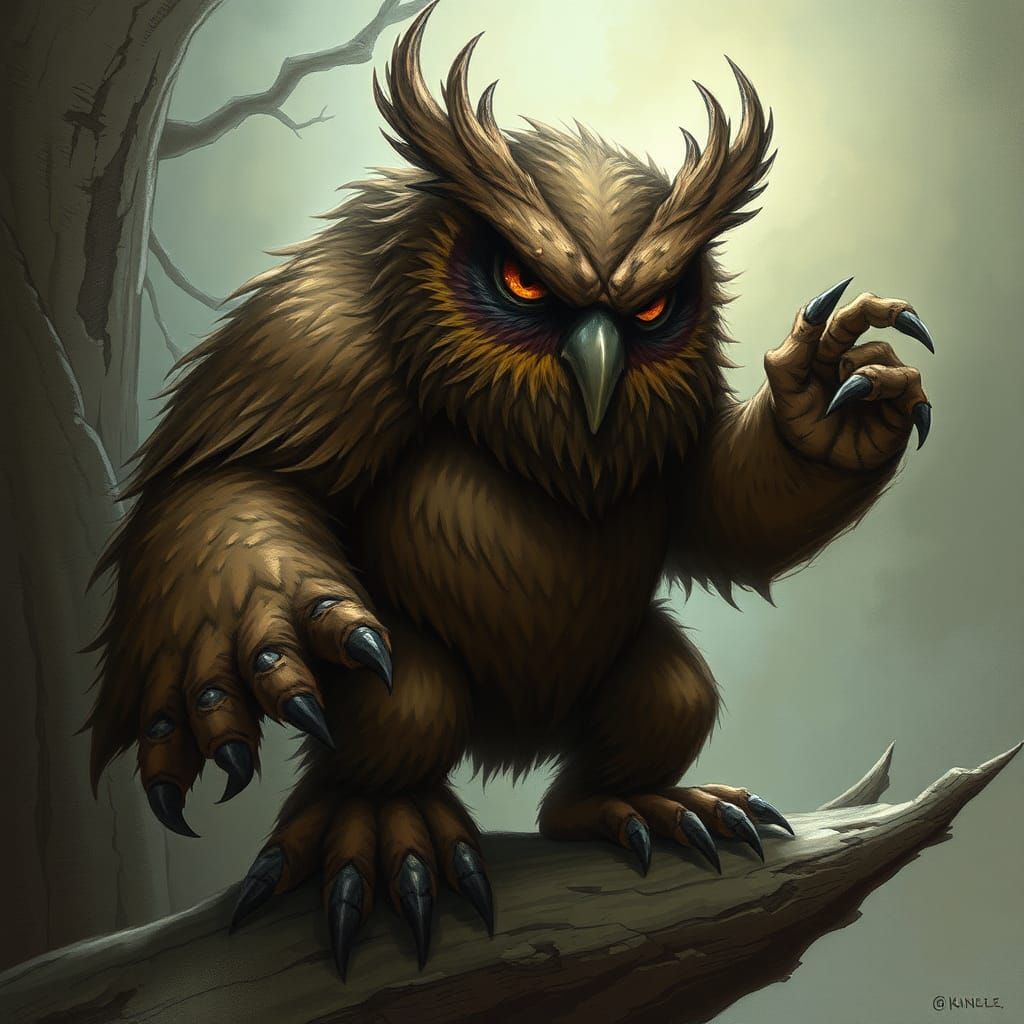 Fearsome Owlbear Monster from Dungeons and Dragons