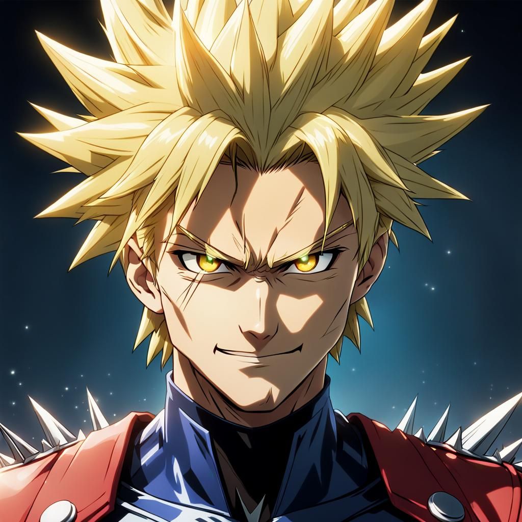 Cheerful Hero with Blond Hair in Detailed Matte Painting