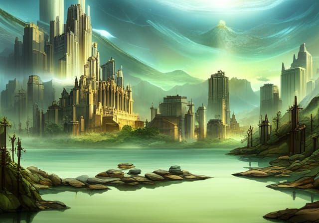 Post-Humanity Cityscape: Nature Reclaims the Future