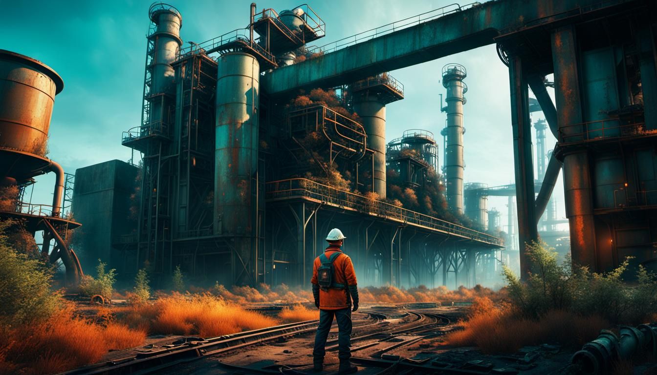 Abandoned Energy Plant: Sci-Fi Concept Art