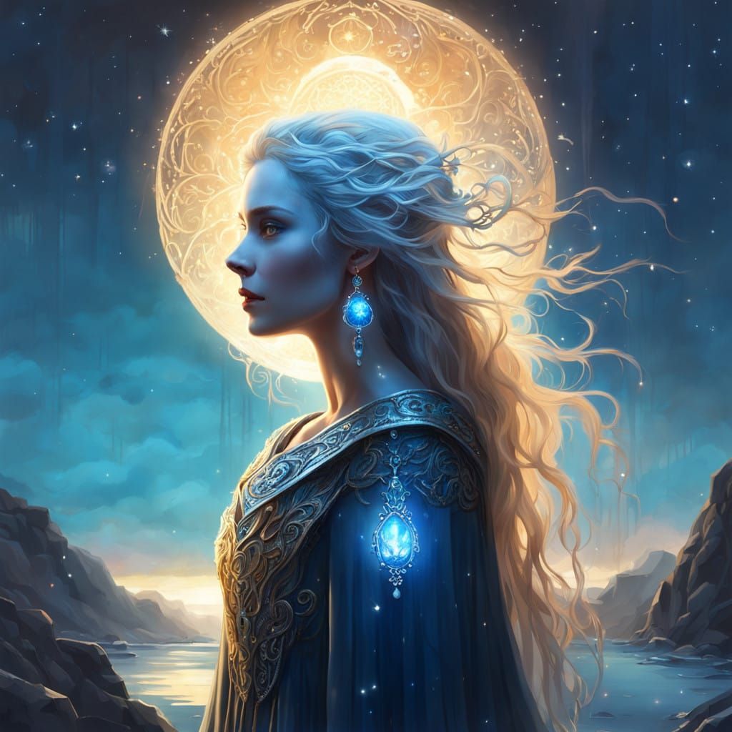 Norse Goddess Shines with Ethereal Light in Primeval Wildern...