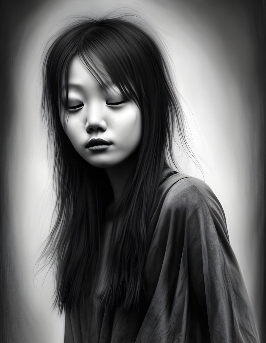 asian girl sketch