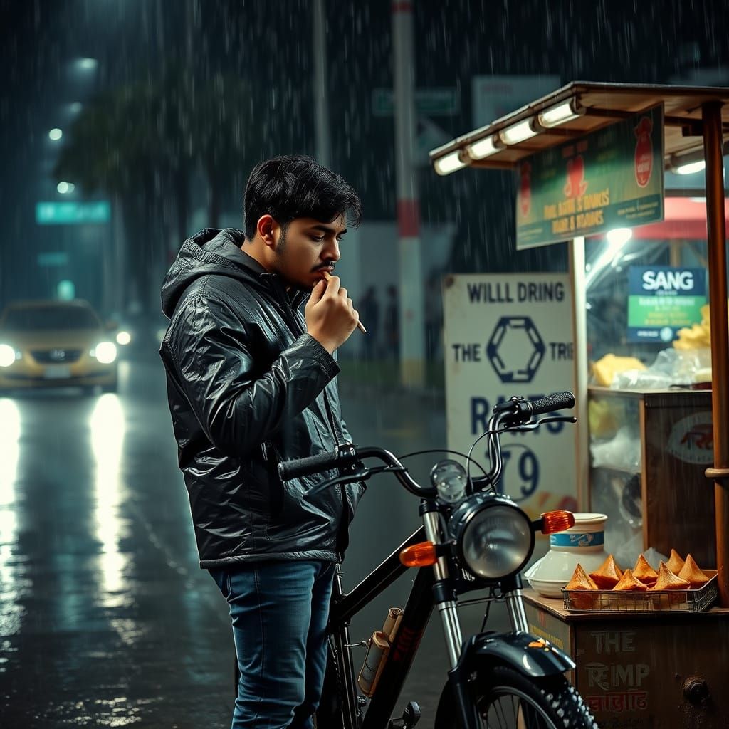 Rainy Day Samosas: Street Food in Cinematic Style