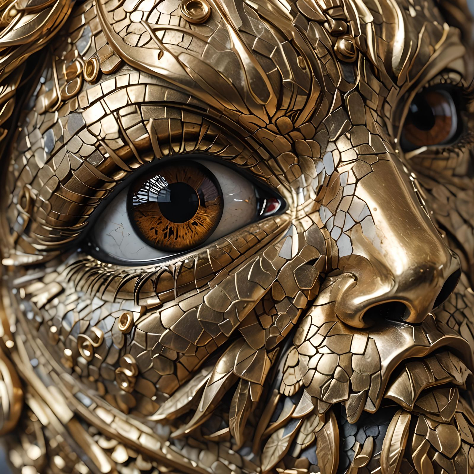 Ruby Boxing Glove with Gold Trim