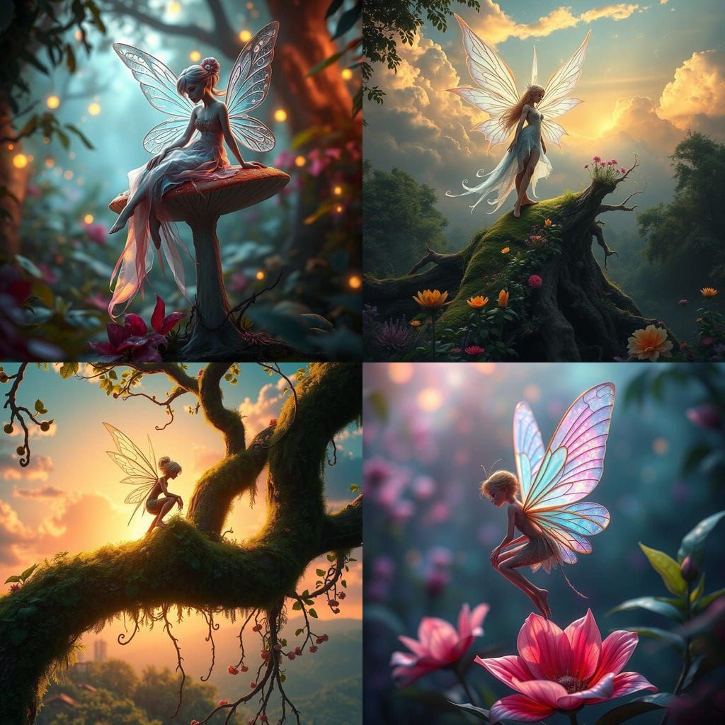 Enchanted Fantasy Sprite in Vibrant Hues
