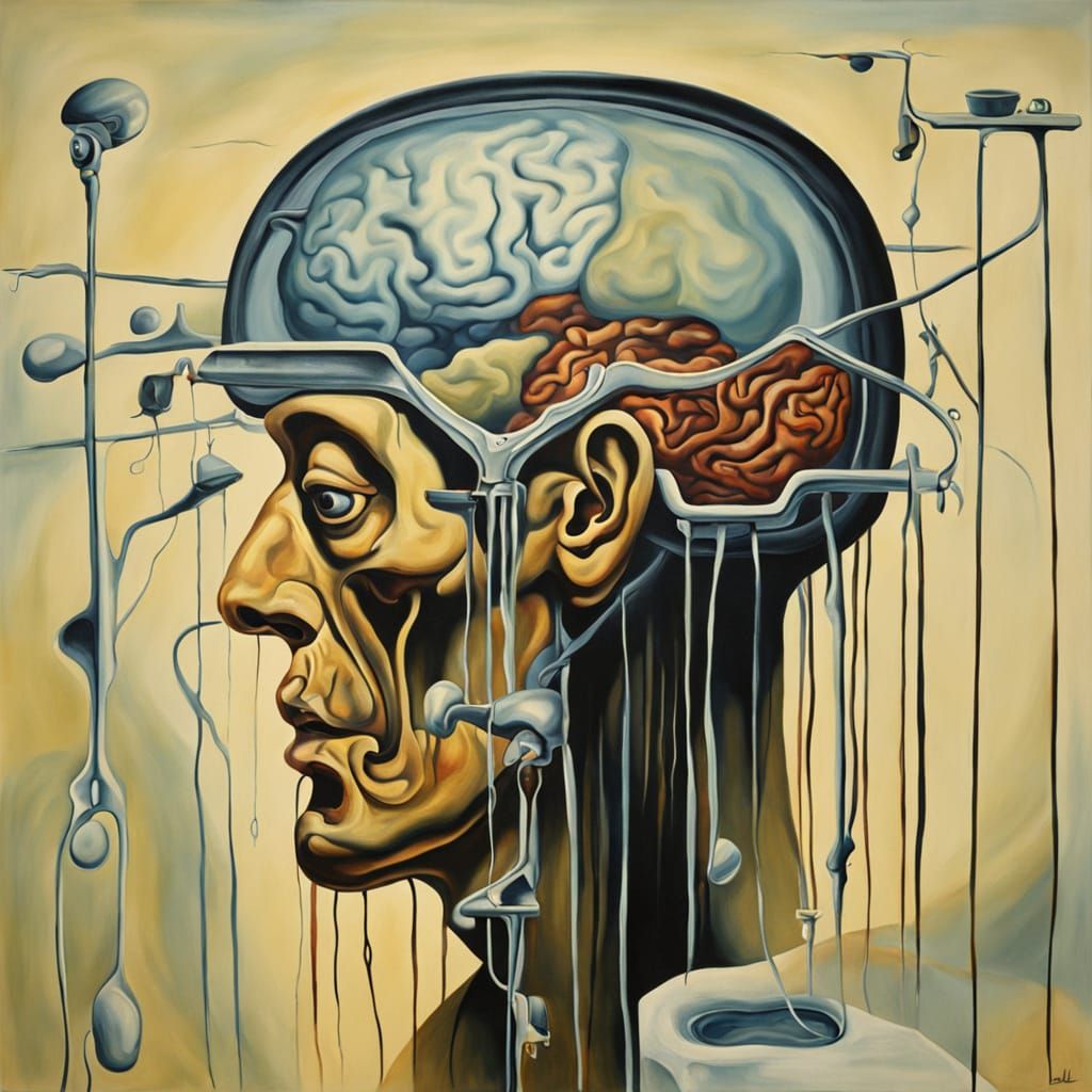 Surrealist Brain Operation Oil Painting