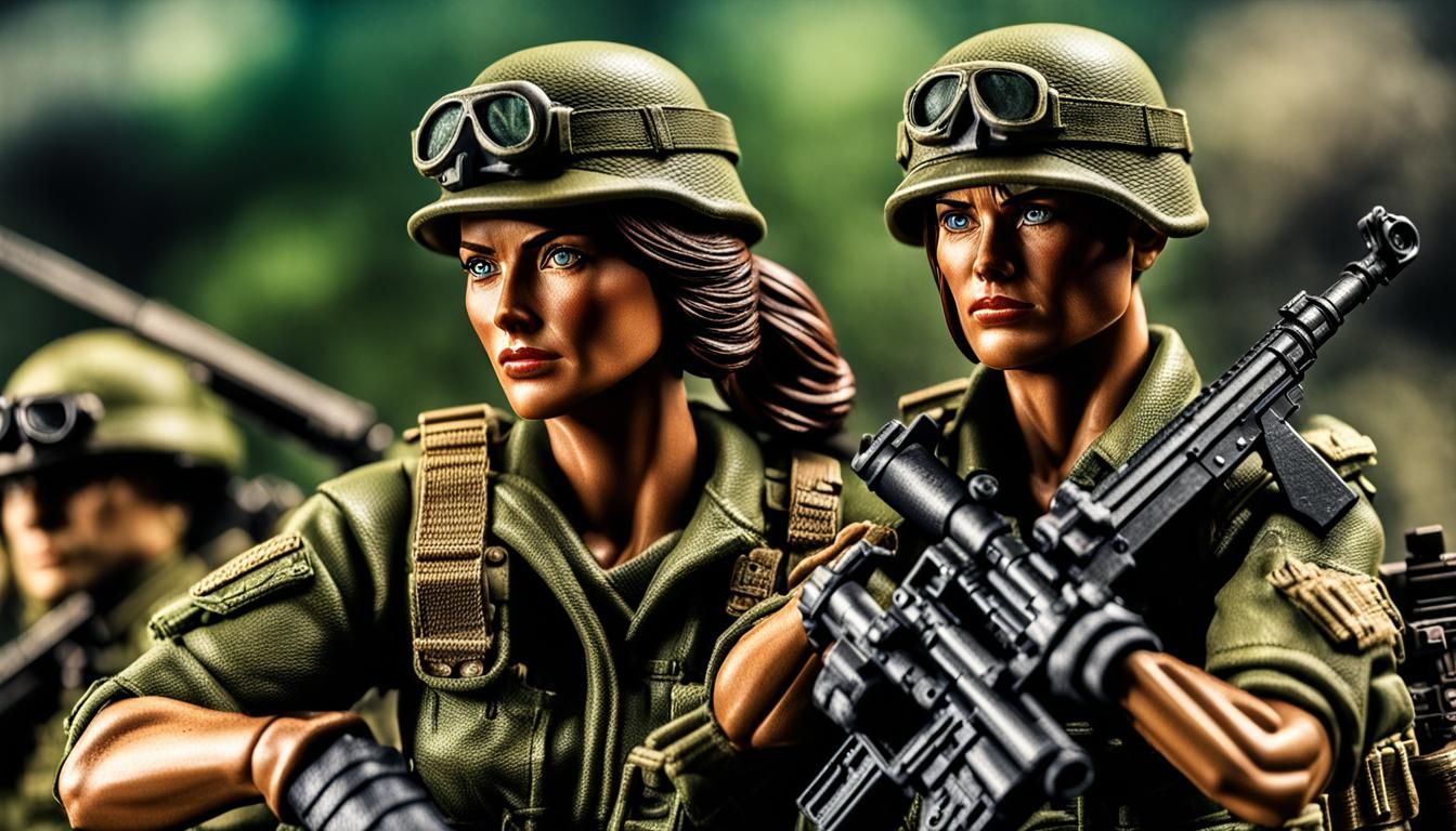 Hyperrealistic GI Jane and GI Joe Action Figures
